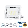 Atlas Glint® Επαγγελματικός Προβολέας Led 50W 6250Lm 120° Ac 220-240V - Αδιάβροχος Ip67 - Μ21 X Π3.5 X Υ16Cm - Λευκό - Ψυχρό Λευκό 6000K - Lumileds Chips - Tüv Rheinland Certified