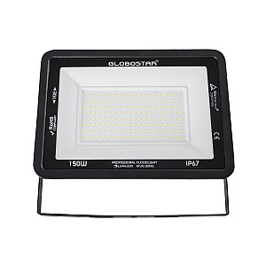 Atlas Glint® Επαγγελματικός Προβολέας Led 150W 18000Lm 120° Ac 220-240V - Αδιάβροχος Ip67 - Μ32 X Π4 X Υ23Cm - Μαύρο - Φυσικό Λευκό 4500K - Lumileds Chips - Tüv Rheinland Certified