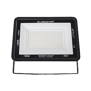 Atlas Glint® Επαγγελματικός Προβολέας Led 150W 17250Lm 120° Ac 220-240V - Αδιάβροχος Ip67 - Μ32 X Π4 X Υ23Cm - Μαύρο - Θερμό Λευκό 2700K - Lumileds Chips - Tüv Rheinland Certified