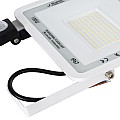 Aurora Glint® Επαγγελματικός Προβολέας Led 100W 12500Lm 120° Ac 220-240V Με Ενσωματωμένο Ρυθμιζόμενο Αισθητήρα Κίνησης Pir - Αδιάβροχος Ip67 - Μ25 X Π6.5 X Υ27.5Cm - Λευκό - Ψυχρό Λευκό 6000K - Lumileds Chips - Tüv Rheinland Certified