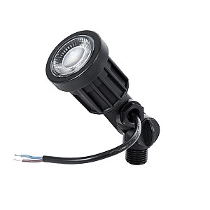 Gardenini Glint® Καρφωτό Φωτιστικό Σποτ Κήπου Led 5W 550Lm 38° Dc 24V Ip68 Υψηλής Αντοχής Abs Ik06 Φ5.5 X Υ13.5Cm - Πράσινο 550Nm Dimmable - Μαύρο - Bridgelux Chip