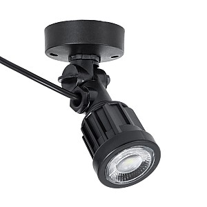 Gardenini Glint® Επιφανειακό Φωτιστικό Σποτ Κήπου Led 5W 550Lm 38° Dc 24V Ip68 Υψηλής Αντοχής Abs Ik06 Φ7 X Υ14.5Cm - Πράσινο 550Nm Dimmable - Μαύρο - Bridgelux Chip