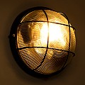 Boatlight Glint® Vintage Industrial Φωτιστικό Τοίχου - Απλίκα - Καραβοχελώνα Εξωτερικού Χώρου Δίφωτο 2 X E27 Ac220-240V Αδιάβροχο Ip65 - Σώμα Αλουμινίου & Tempered Glass - Φ24 X Υ11Cm - Μαύρο - Στρόγγυλο