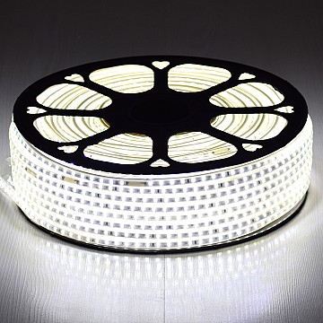 Glint® Slim Ταινία Μονής Σειράς Epistar Led Smd 2835 1M 12W/M 96Led/M 1680Lm/M 120° Dc 230V Αδιάβροχη Ip68 Ψυχρό Λευκό 6000K Dimmable