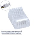 GLOBOSTAR® STRIPCON  Ταχυσύνδεσμος για RGBW+WW Ταινία LED 12mm σε 6 Καλώδια IP20 - Διάφανο - Μ2.1 x Π1.3 x Υ0.7cm