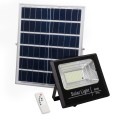 GLOBOSTAR® HERMES  Προβολέας με IR Ασύρματο Χειριστήριο LED 60W 3000lm 120° DC 5V με Φωτοβολταϊκό Panel 5V 12W & Επαναφορτιζόμενη Μπαταρία Li-ion 3.2V 10000mAh Αδιάβροχο IP66 Ψυχρό Λευκό 6000K Dimmable - Sanan SMD Chip - Μαύρο - Μ26.5 x Π22 x Υ6.5cm