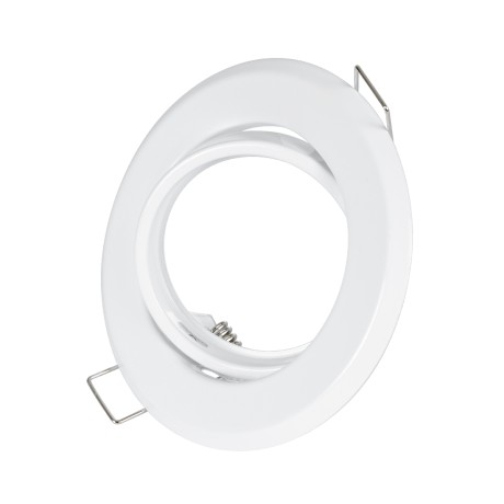 GLOBOSTAR® RAFY  Χωνευτή Κινούμενη Βάση για Σποτ MR16 με Ντουί GU10/GU5.3 IP20 - Λευκό - Μ9.2 x Π9.2 x Υ3.1cm / Q7cm