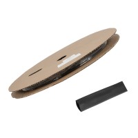 GLOBOSTAR® SHRINKTUBE  Θερμοσυστελλόμενο Μακαρόνι Στεγανοποίησης για Neon Flex LED Αδιάβροχο IP65 - Μαύρο Ματ - Μ100 x Π1.4 x Υ1.4cm/Π1 x Υ1cm