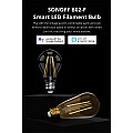 Glint® Sonoff B02-F-A60-R2 - Wi-Fi Smart Led Filament Bulb E27 A60 7W 806Lm Ac 220-240V Cct Change From 2200K To 6500K Dimmable