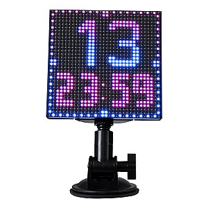 Glint® Led Scrolling Display 32X32 Pixel - Κυλιόμενη Ψηφιακή Πινακίδα / Επιγραφή Μονής Όψης P10 Led Smd Dc 12V Usb - Λειτουργία Μέσω Wi-Fi Με Εφαρμογή App - Ip20 - Μ13.2 X Π4 X Υ25Cm - Πολύχρωμο Rgbw - 1 Χρόνο Εγγύηση