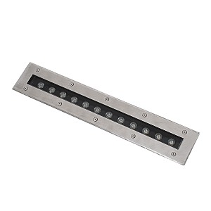 Underground-Remvi Glint® Χωνευτό Φωτιστικό Wall Washer Δαπέδου Led 12W 1080Lm 10° Dc 24V Αδιάβροχο Ip68 L50 X W7.4 X H7Cm Θερμό Λευκό 2700K - Ανοξείδωτο Ατσάλι