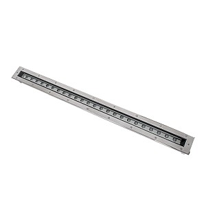 Underground-Passaggio Glint® Χωνευτό Φωτιστικό Wall Washer Δαπέδου Led 24W 2160Lm 10° Dc 24V Αδιάβροχο Ip68 Με Ρυθμιζόμενη Γωνία Φωτισμού L108 X W9 X H7.5Cm Θερμό Λευκό 2700K - Ανοξείδωτο Ατσάλι