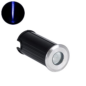 Underground-Gena Glint® Χωνευτό Φωτιστικό Σποτ Δαπέδου Led 1W 80Lm 5° Dc 24V Αδιάβροχο Ip68 Φ3 X Υ6Cm Μπλε - Ανοξείδωτο Ατσάλι