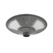 GLOBOSTAR® PARK  Φωτιστικό Κεφαλής Post Top Πλατείας/Πάρκου LED 20W 900lm 120° με Ενσωματωμένο Φωτοβολταϊκό Panel 6V 20W & Επαναφορτιζόμενη Μπαταρία Li-ion 3.2V 25000mAh με Αισθητήρα Ημέρας-Νύχτας Αδιάβροχο IP65 Ψυχρό Λευκό 6000K - Γκρι Ανθρακί - Μ50 