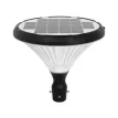 GLOBOSTAR® SQUARE  Φωτιστικό Κεφαλής Post Top Πλατείας/Πάρκου/Κήπου LED 40W 1600lm 120° DC 5V με Ενσωματωμένο Φωτοβολταϊκό Panel 5V 25W & Επαναφορτιζόμενη Μπαταρία Li-ion 3.2V 30000mAh με Αισθητήρα Κίνησης-Ημέρας-Νύχτας Αδιάβροχο IP65 Θερμό Λευκό 2700
