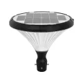 GLOBOSTAR® SQUARE  Φωτιστικό Κεφαλής Post Top Πλατείας/Πάρκου/Κήπου LED 40W 1600lm 120° DC 5V με Ενσωματωμένο Φωτοβολταϊκό Panel 5V 25W & Επαναφορτιζόμενη Μπαταρία Li-ion 3.2V 30000mAh με Αισθητήρα Κίνησης-Ημέρας-Νύχτας Αδιάβροχο IP65 Θερμό Λευκό 2700