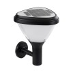 GLOBOSTAR® NATURE  Φωτιστικό Κολωνάκι Κήπου LED 10W 330lm 120° με Ενσωματωμένο Φωτοβολταϊκό Panel 6V 2W & Επαναφορτιζόμενη Μπαταρία Li-ion 3.2V 1800mAh με Αισθητήρα Ημέρας-Νύχτας Αδιάβροχο IP65 Ψυχρό Λευκό 6000K - Γκρι Ανθρακί - Μ26 x Π29 x Υ36cm