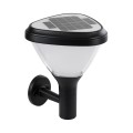 GLOBOSTAR® NATURE  Φωτιστικό Κολωνάκι Κήπου LED 10W 330lm 120° με Ενσωματωμένο Φωτοβολταϊκό Panel 6V 2W & Επαναφορτιζόμενη Μπαταρία Li-ion 3.2V 1800mAh με Αισθητήρα Ημέρας-Νύχτας Αδιάβροχο IP65 Ψυχρό Λευκό 6000K - Γκρι Ανθρακί - Μ26 x Π29 x Υ36cm