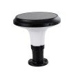 GLOBOSTAR® WHISPER  Φωτιστικό Κολωνάκι Κήπου LED 10W 500lm 120° με Ενσωματωμένο Φωτοβολταϊκό Panel 6V 2W & Επαναφορτιζόμενη Μπαταρία Li-ion 3.2V 1800mAh με Αισθητήρα Ημέρας-Νύχτας Αδιάβροχο IP65 Ψυχρό Λευκό 6000K - Sanan SMD Chip - Γκρι Ανθρακί - Μ25 