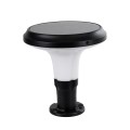 GLOBOSTAR® WHISPER  Φωτιστικό Κολωνάκι Κήπου LED 10W 500lm 120° με Ενσωματωμένο Φωτοβολταϊκό Panel 6V 2W & Επαναφορτιζόμενη Μπαταρία Li-ion 3.2V 1800mAh με Αισθητήρα Ημέρας-Νύχτας Αδιάβροχο IP65 Ψυχρό Λευκό 6000K - Sanan SMD Chip - Γκρι Ανθρακί - Μ25 