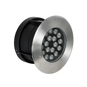 Underground-Sina Glint® Χωνευτό Φωτιστικό Σποτ Δαπέδου Led 18W 1620Lm 15° Dc 24V Αδιάβροχο Ip68 Φ20 X Υ11Cm Θερμό Λευκό 2700K - Ανοξείδωτο Ατσάλι