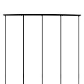 Diy Ροζέτα Φωτιστικού Μαύρη Ορθογώνια 1500X50Mm Με 5 Τρύπες Glint®