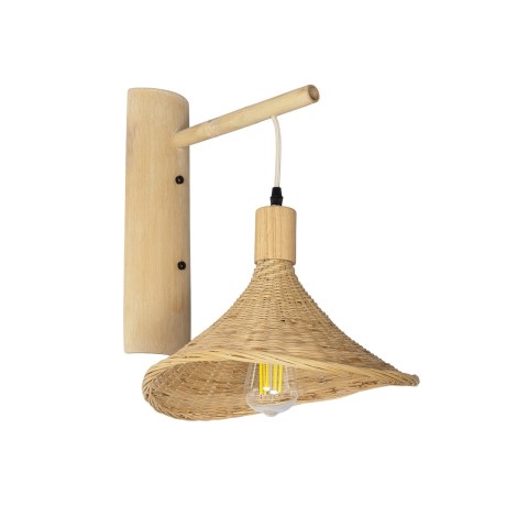 GLOBOSTAR® KALIA  Boho Φωτιστικό Τοίχου - Απλίκα με Ντουί 1 x E27 AC 220-240V IP20 - Μπεζ - Μ33 x Π36 x Υ42cm
