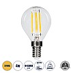 Glint® Λάμπα Led Long Filament E14 G45 Γλομπάκι 4W 400Lm 360° Ac 220-240V Ip20 Φ4.5 X Υ7.5Cm Θερμό Λευκό 2700K Με Διάφανο Γυαλί Dimmable