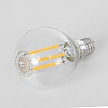 Glint® Λάμπα Led Long Filament E14 G45 Γλομπάκι 4W 400Lm 360° Ac 220-240V Ip20 Φ4.5 X Υ7.5Cm Θερμό Λευκό 2700K Με Διάφανο Γυαλί Dimmable