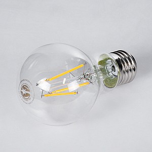 Glint® Λάμπα Led Long Filament E27 A60 Γλόμπος 6W 600Lm 360° Ac 220-240V Ip20 Φ6 X Υ10.5Cm Θερμό Λευκό 2700K Με Διάφανο Γυαλί - Dimmable