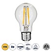 Glint® Λάμπα Led Long Filament E27 A60 Γλόμπος 8W 800Lm 360° Ac 220-240V Ip20 Φ6 X Υ10.5Cm Θερμό Λευκό 2700K Με Διάφανο Γυαλί - Dimmable