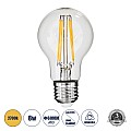 Glint® Λάμπα Led Long Filament E27 A60 Γλόμπος 8W 800Lm 360° Ac 220-240V Ip20 Φ6 X Υ10.5Cm Θερμό Λευκό 2700K Με Διάφανο Γυαλί - Dimmable