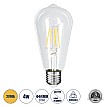 Glint® Λάμπα Led Long Filament E27 St64 Αχλάδι 4W 400Lm 360° Ac 220-240V Ip20 Φ6.4 X Υ14Cm Θερμό Λευκό 2700K Με Διάφανο Γυαλί Dimmable