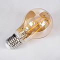 Glint® Led Long Filament Bulb E27 A60 Globe 8W 720Lm 360° Ac 220-240V Ip20 D6 X H10.5Cm Ultra Θερμό Λευκό 2200K Με Μελί Γυαλί - Dimmable