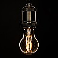 Glint® Led Long Filament Bulb E27 A60 Globe 8W 720Lm 360° Ac 220-240V Ip20 D6 X H10.5Cm Ultra Θερμό Λευκό 2200K Με Μελί Γυαλί - Dimmable