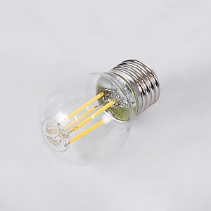 Glint® Λάμπα Led Long Filament E27 G45 Γλομπάκι 6W 660Lm 360° Ac 220-240V Ip20 Φ4.5 X Υ7.5Cm Φυσικό Λευκό 4000K Με Διάφανο Γυαλί - Dimmable