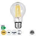 Glint® Λάμπα Led Long Filament E27 A60 Γλόμπος 4W 840Lm 360° Ac 220-240V Ip20 Φ6 X Υ11Cm Θερμό Λευκό 2700K Με Διάφανο Γυαλί - Pro Series 210Lm/W - A Ενεργειακή Κλάση