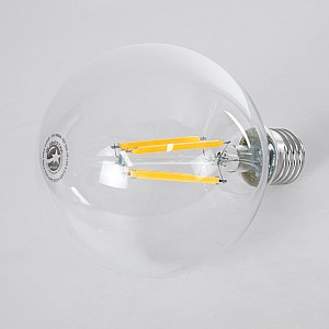 Glint® Λάμπα Led Long Filament E27 G95 Γλόμπος 4W 840Lm 360° Ac 220-240V Ip20 Φ9.5 X Υ13.8Cm Θερμό Λευκό 2700K Με Διάφανο Γυαλί - Pro Series 210Lm/W - A Ενεργειακή Κλάση