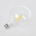 Glint® Λάμπα Led Long Filament E27 G125 Γλόμπος 4W 840Lm 360° Ac 220-240V Ip20 Φ12.5 X Υ13.8Cm Θερμό Λευκό 2700K Με Διάφανο Γυαλί - Pro Series 210Lm/W - A Ενεργειακή Κλάση