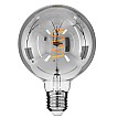 Glint® Λάμπα E27 G125 Γλόμπος Led Soft Spiral Filament 6W 470 Lm 320° Ac 85-265V Edison Retro Με Φιμέ Γυαλί Θερμό Λευκό 2700 K Dimmable