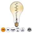 Glint® Λάμπα Led Soft S Spiral Filament E27 Ps30 Cherry Γλόμπος 4W 280Lm 360° Ac 220-240V Ip20 Φ9.5 X Υ13.4Cm Ultra Θερμό Λευκό 2200K Με Μελί Γυαλί Dimmable