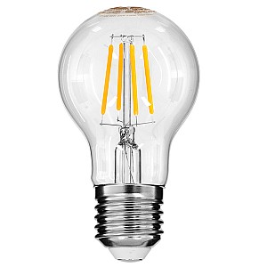 Glint® Λάμπα E27 A60 Γλόμπος Led On/Off Switch Dimmable Filament 6W 580 Lm 320° Ac 85-265V Με Διάφανο Γυαλί 3 Step Switch Dimmable Θερμό Λευκό 2700K