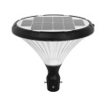 GLOBOSTAR® SQUARE  Φωτιστικό Κεφαλής Post Top Πλατείας/Πάρκου/Κήπου LED 40W 2000lm 120° DC 5V με Ενσωματωμένο Φωτοβολταϊκό Panel 6V 12W & Επαναφορτιζόμενη Μπαταρία Li-ion 3.2V 15000mAh με Αισθητήρα Ημέρας-Νύχτας Αδιάβροχο IP65 Ψυχρό Λευκό 6000K - Sana