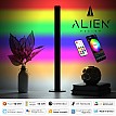 Glint® Alien Design Diva  Minimal Nordic Μεταλλικό Φωτιστικό Επιτραπέζιο - Πορτατίφ - Λαμπατέρ Μαύρο Led 10W 1500Lm Με Ασύρματο Χειριστήριο Rf & Dimmer Ip20 Πολύχρωμο Rgbw + Ww Smart Home Wi-Fi Μ3 X Π1.6 X Υ50Cm