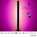 Glint® Alien Design Diva  Minimal Nordic Μεταλλικό Φωτιστικό Επιτραπέζιο - Πορτατίφ - Λαμπατέρ Μαύρο Led 8W 800 Lm Με Ασύρματο Χειριστήριο Rf & Dimmer Ip20 Ροζ Μ3 X Π1.6 X Υ50Cm