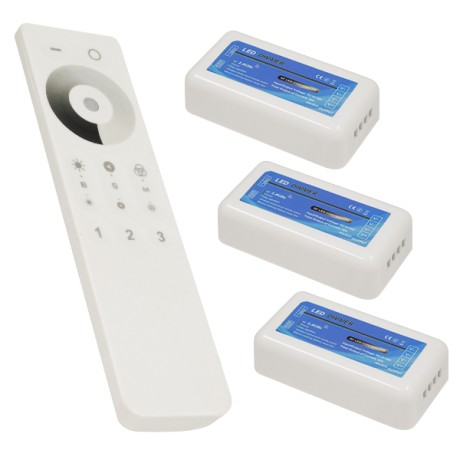 Ασύρματο LED Dimmer με Χειριστήριο Αφής 2.4G RF για Τρία Groups 12v (432w) - 24v (864w) DC