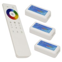 Ασύρματος LED RGB Controller με Χειριστήριο Αφής 2.4G RF για Τρία Group 12v (432w) - 24v (864w) DC