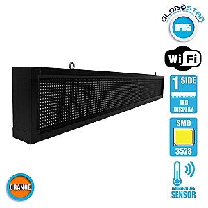 Glint® Κυλιόμενη Ψηφιακή Επιγραφή P10 Led Smd Ac 220-240V Με Wi-Fi - Αδιάβροχή Ip54 - Μονής Όψης - Μ168 X Π9 X Υ24Cm Πορτοκαλί