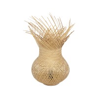 GLOBOSTAR® FARAH  Boho Επιτραπέζιο Φωτιστικό Πορτατίφ με Ντουί 1 x E27 AC 220-240V IP20 - Μπεζ - Μ30 x Π30 x Υ46cm