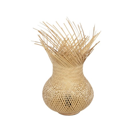 GLOBOSTAR® FARAH  Boho Επιτραπέζιο Φωτιστικό Πορτατίφ με Ντουί 1 x E27 AC 220-240V IP20 - Μπεζ - Μ30 x Π30 x Υ46cm